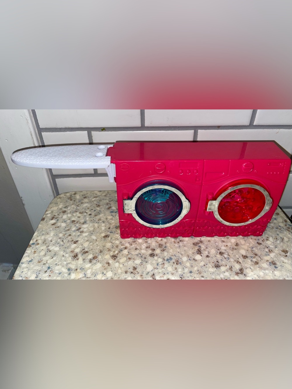 Barbie Story Starter Laundry Room Play Set Featuring Pink Washer & Dryer Unit